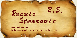 Rusmir Staorović vizit kartica